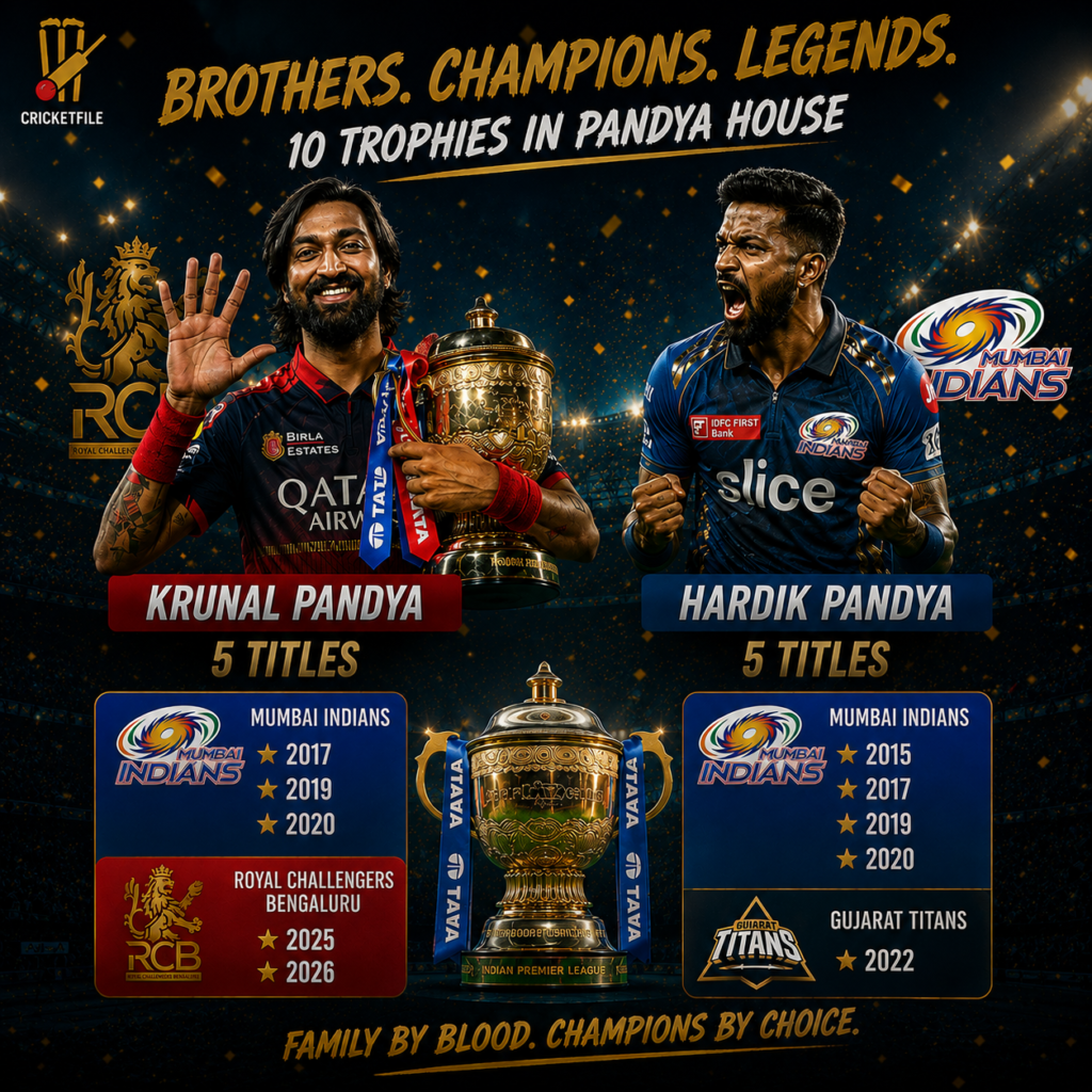 10 Trophies in Pandya House is Not a Bad Number to Have says Krunal Pandya